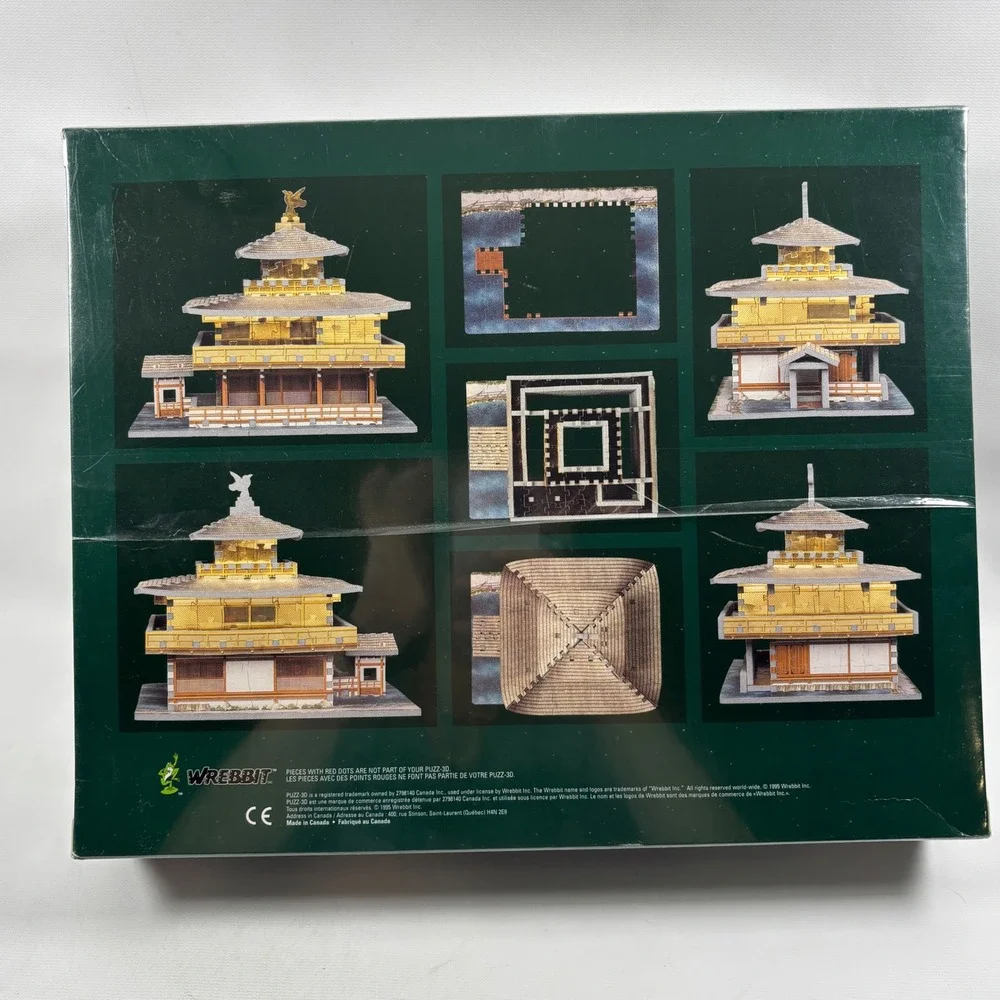 Puzz-3D Kinkaku-ji The Golden Temple 357 Piece 3D Jigsaw Puzzle 1995 Wrebbit